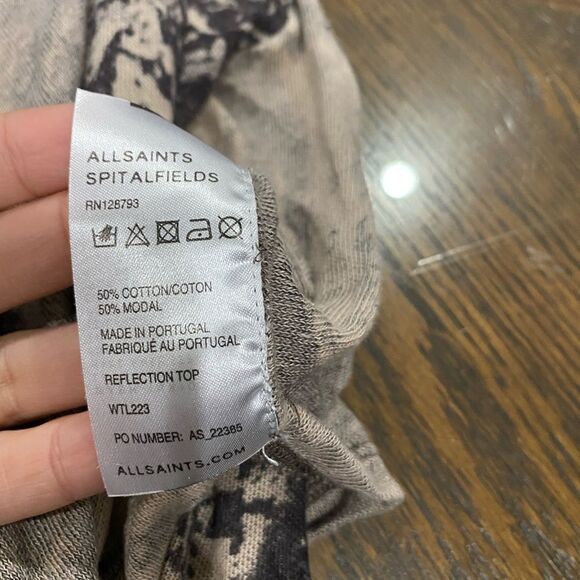 All Saints Long sleeve shirt poncho brown - Picture 5 of 6